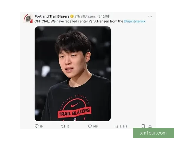 杨瀚森面临压力 新老板明确表示开拓者将全力争胜并不排斥大交易